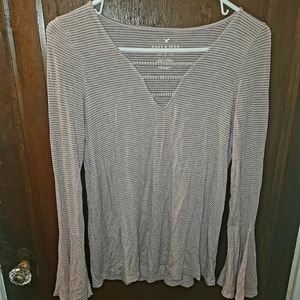 Pink stripped blouse